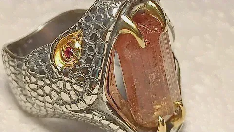 ЗМЕЯ.Рубиновый глаз  #Серебряныйперстень.#Георгий #Ювелир.#змея