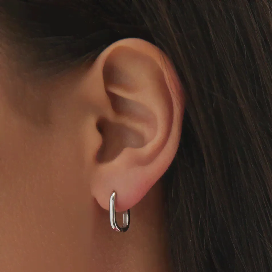 Базовые серьги из серебра MIE-0