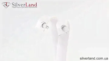 Серебряные гвоздики пусеты Луна без вставок Msp325 в SilverLand.com.ua