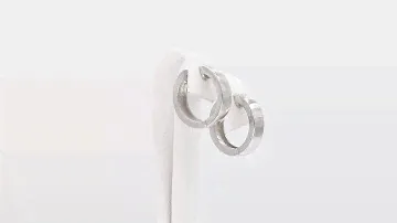 Классические круглые серьги кольца без вставок из серебра Ms001 в SilverLand.com.ua