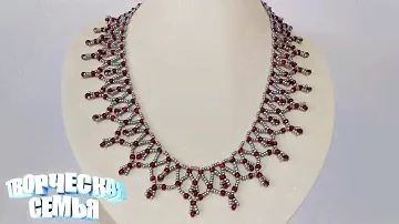 Украшения из бисера. КОЛЬЕ из бисера. Пошаговый МК