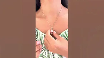 Lavender Freshwater Pearl Pendant in Rose Gold with Diamonds