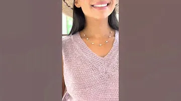 18" Mixed Freshwater Floating Pearl Necklace in Gold - 5-6mm