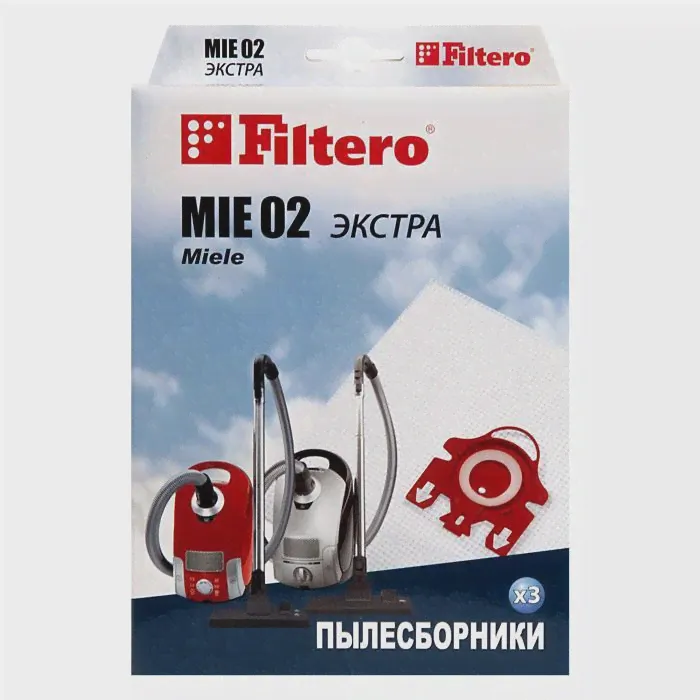 MIE 02 Мешки для пылесосов Miele, Filtero MIE 02 ЭКСТРА, (3 штуки)-1