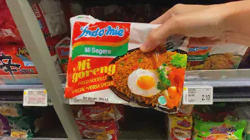 Instant Noodles in Asian Supermarket