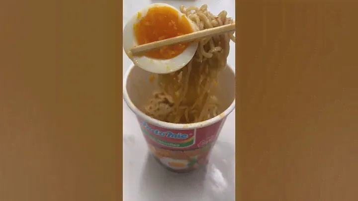 Mie Goreng Cup Noodles+Soft-boiled Egg #koreanfood #noodles #conveniencestore